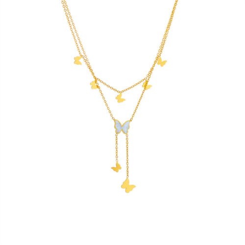 Fluttering Elegance Layered Necklace