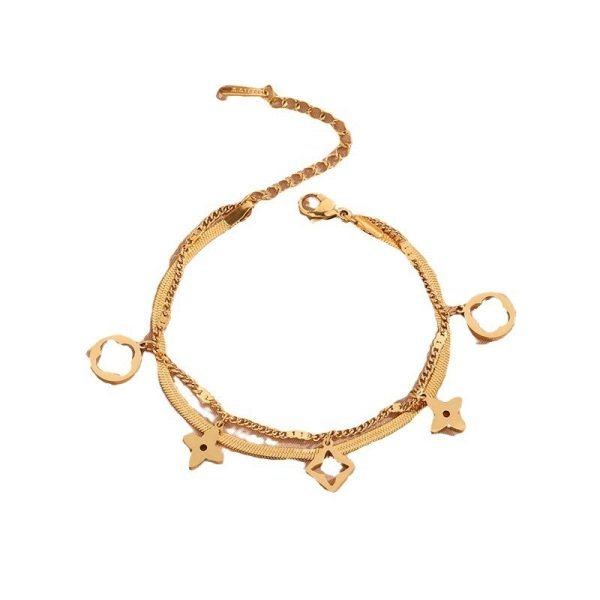 Gilded Clover Duo Bracelet