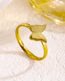 Gilded Wing Butterfly Ring