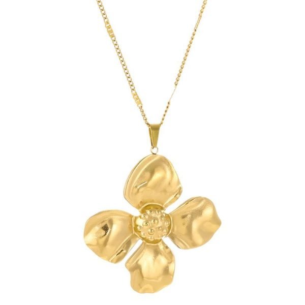 Golden Dogwood Pearl Drop Jewelry Set