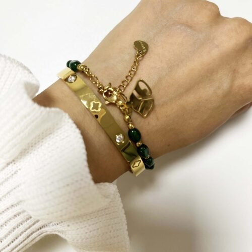 Golden Jingle Christmas Charm Bracelet
