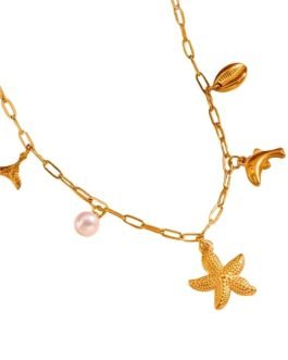 Golden Tides Charm Necklace