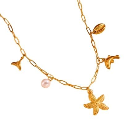 Golden Tides Charm Necklace