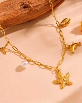 Golden Tides Charm Necklace