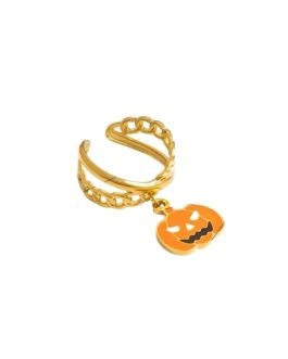 Jack-o’-Lantern Luxe Chain Ring