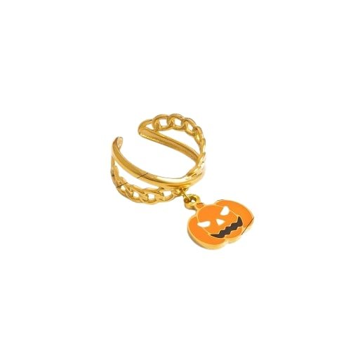 Jack-o'-Lantern Luxe Chain Ring