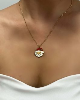 Jolly Santa Pendant Necklace