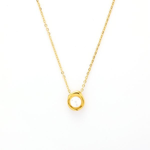 Luminous Pearl Embrace Pendant Necklace