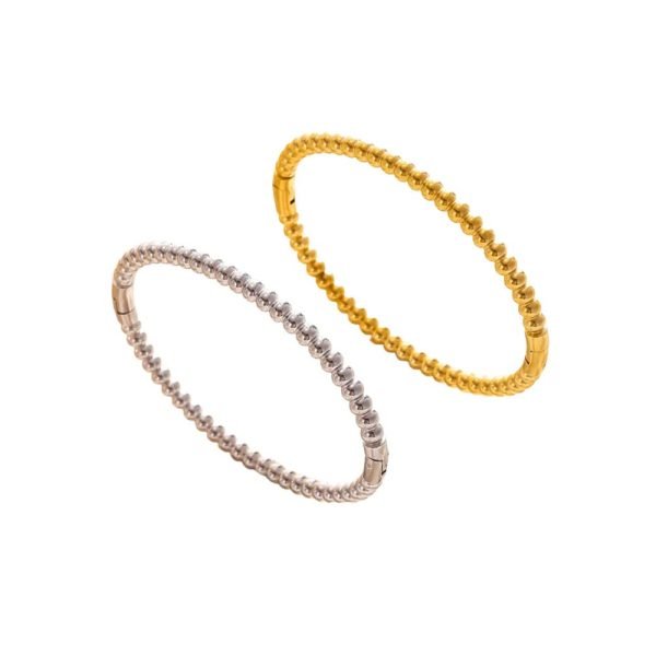 Luxe Beaded Gold Cuff Bangle