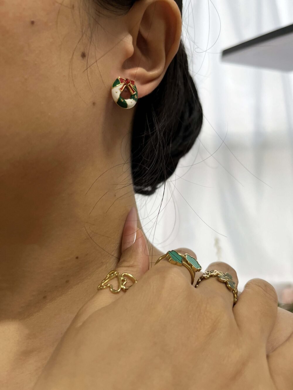 Merry Wreath Studs - Image 2