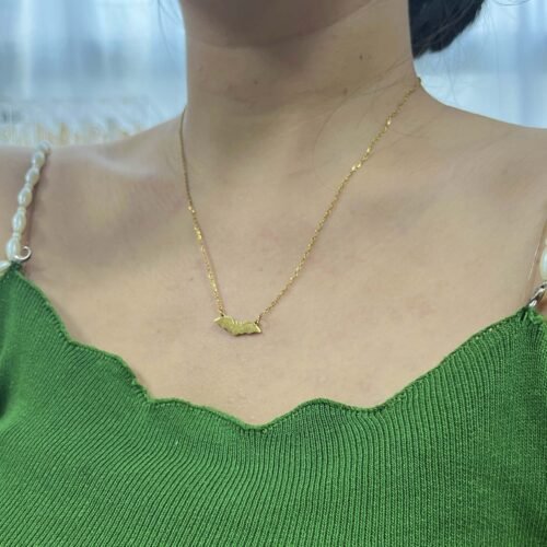 Midnight Flyer Bat Silhouette Necklace