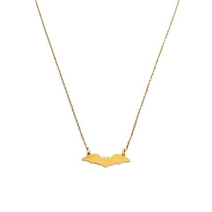 Midnight Flyer Bat Silhouette Necklace