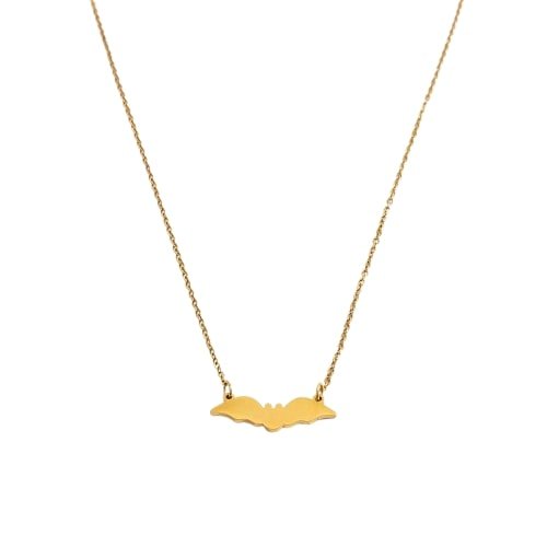 Midnight Flyer Bat Silhouette Necklace