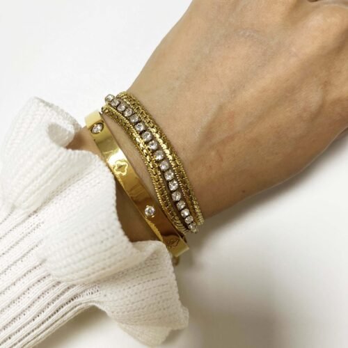 Radiant Trio Bracelet with Bell Charm