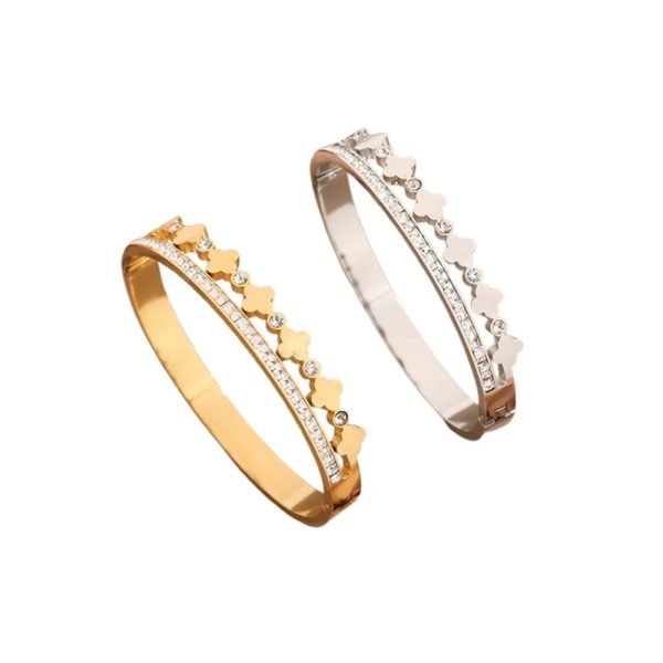 Royal Clover Crown Bangle