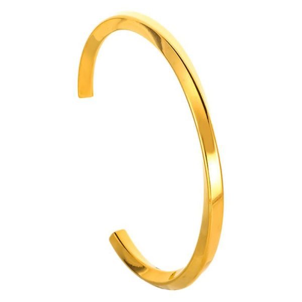 Sleek Contour Cuff Bangle