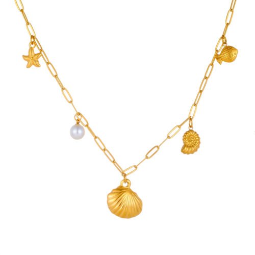 Sunkissed Seashell Cascade Necklace