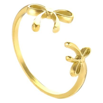 Sweet Whispers Dual Bow Open Ring