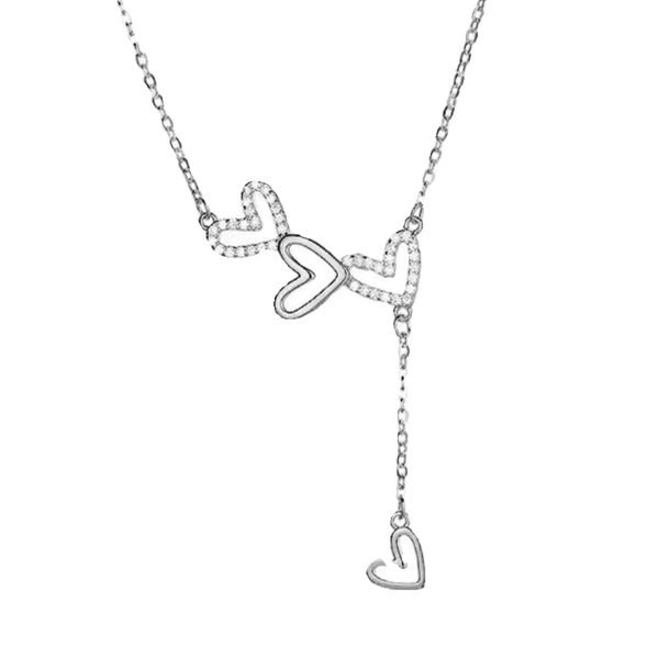 Cascading Hearts Y-Necklace