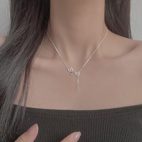 Cascading Hearts Y-Necklace