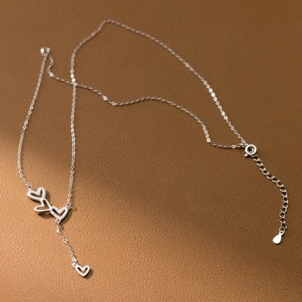 Cascading Hearts Y-Necklace - 이미지 4