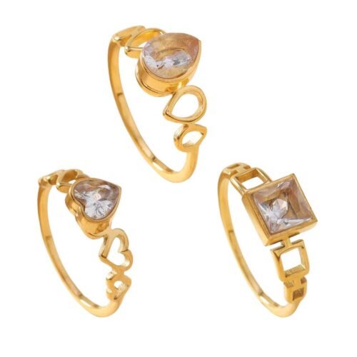 Crystal Charm Ring