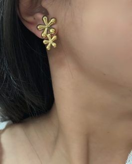 Dual Bloom Stud Earrings