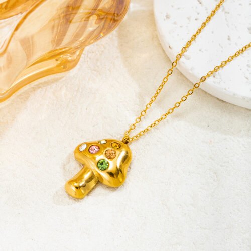 Enchanted Mushroom Crystal Pendant