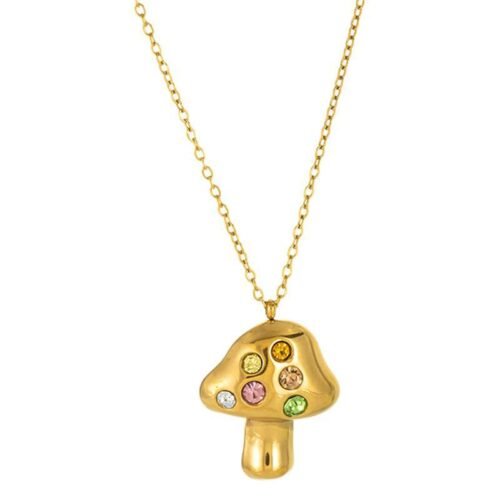 Enchanted Mushroom Crystal Pendant