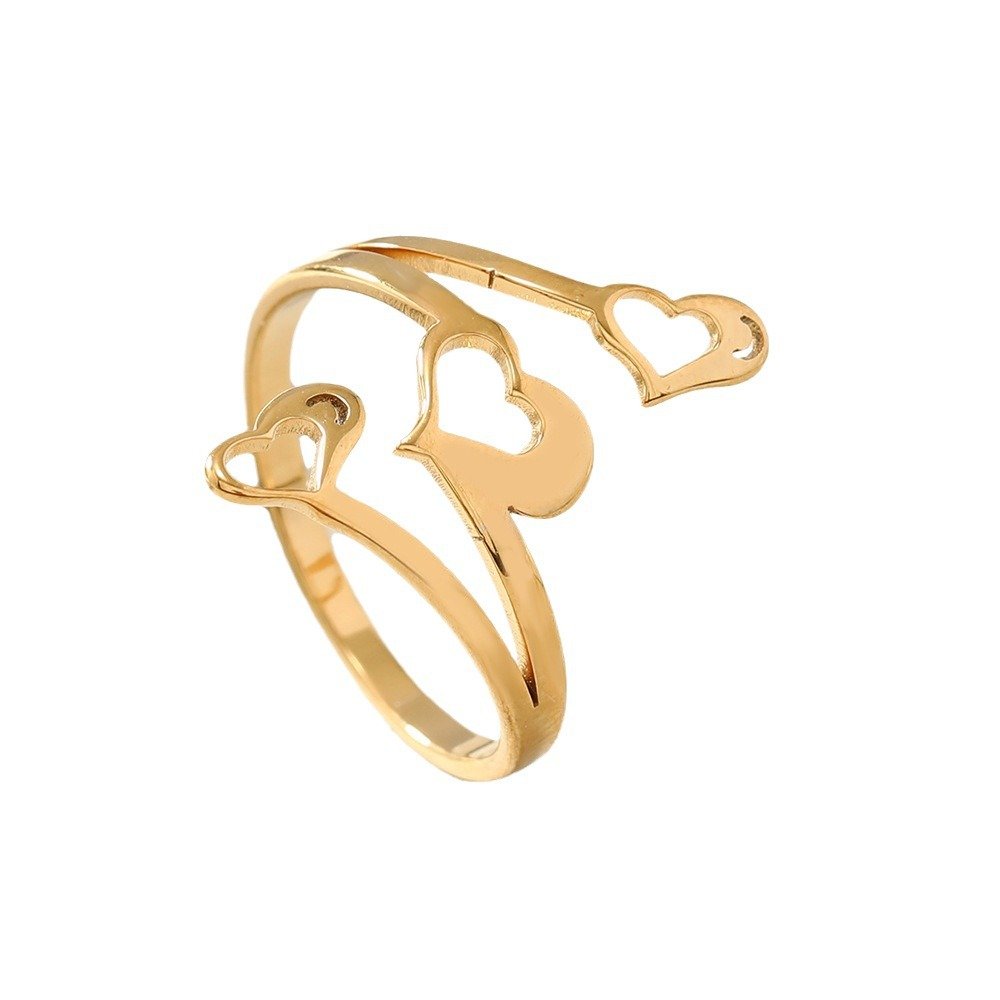 Floating Hearts Crown Ring