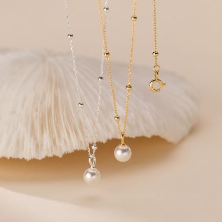 Floating Pearl Satellite Necklace – Bild 2