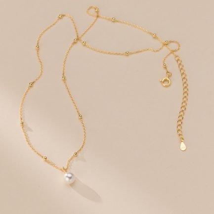 Floating Pearl Satellite Necklace – Bild 4