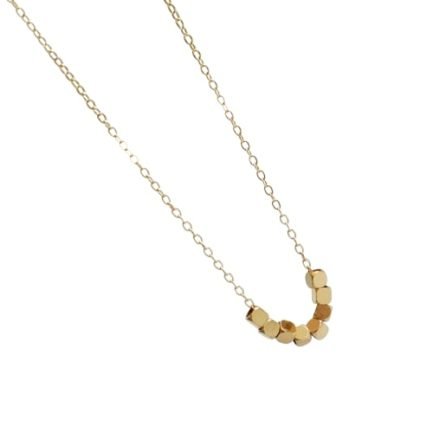 Geometric Cube Row Necklace