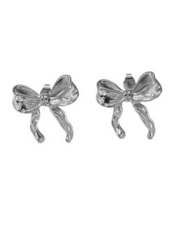 Gilded Bow Stud Earrings