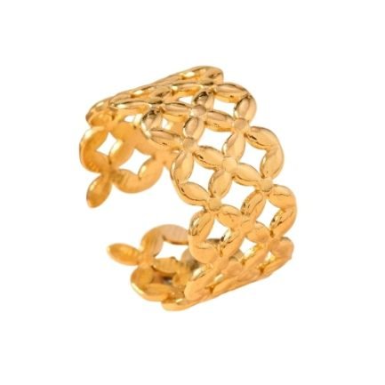 Golden Daisy Chain Ring