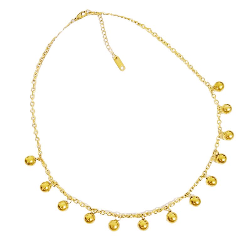 Golden Orb Cascade Necklace