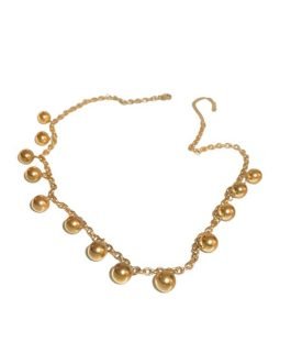 Golden Orb Cascade Necklace