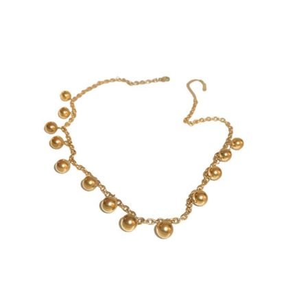 Golden Orb Cascade Necklace