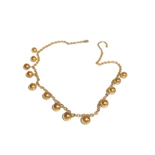 Golden Orb Cascade Necklace