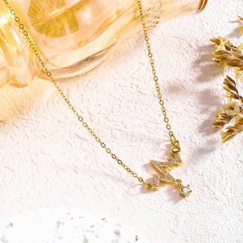 Heartbeat Cubic Zircon Drop Necklace