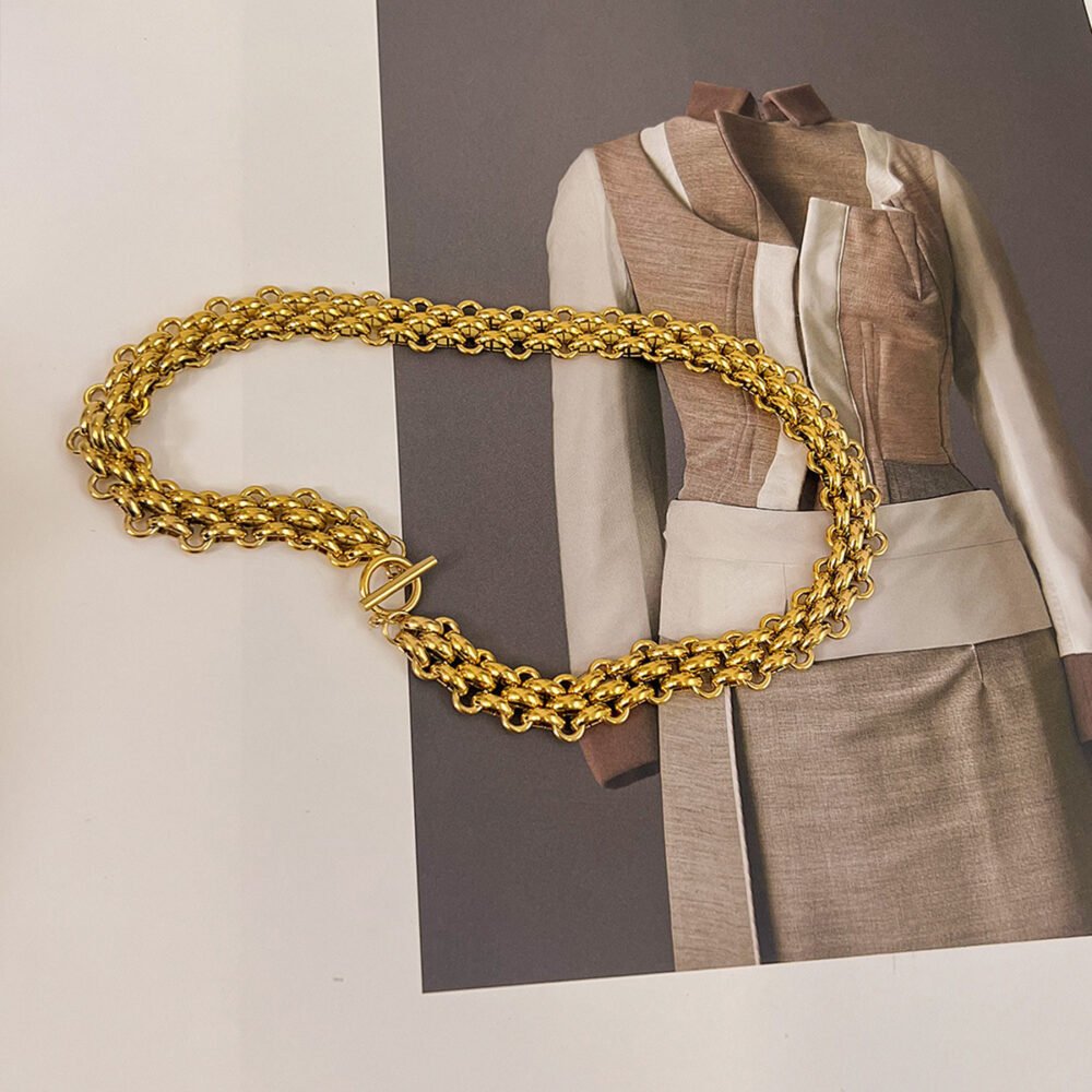 Heavy Woven Chain Necklace - Image 3