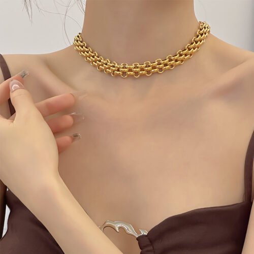 Heavy Woven Chain Necklace