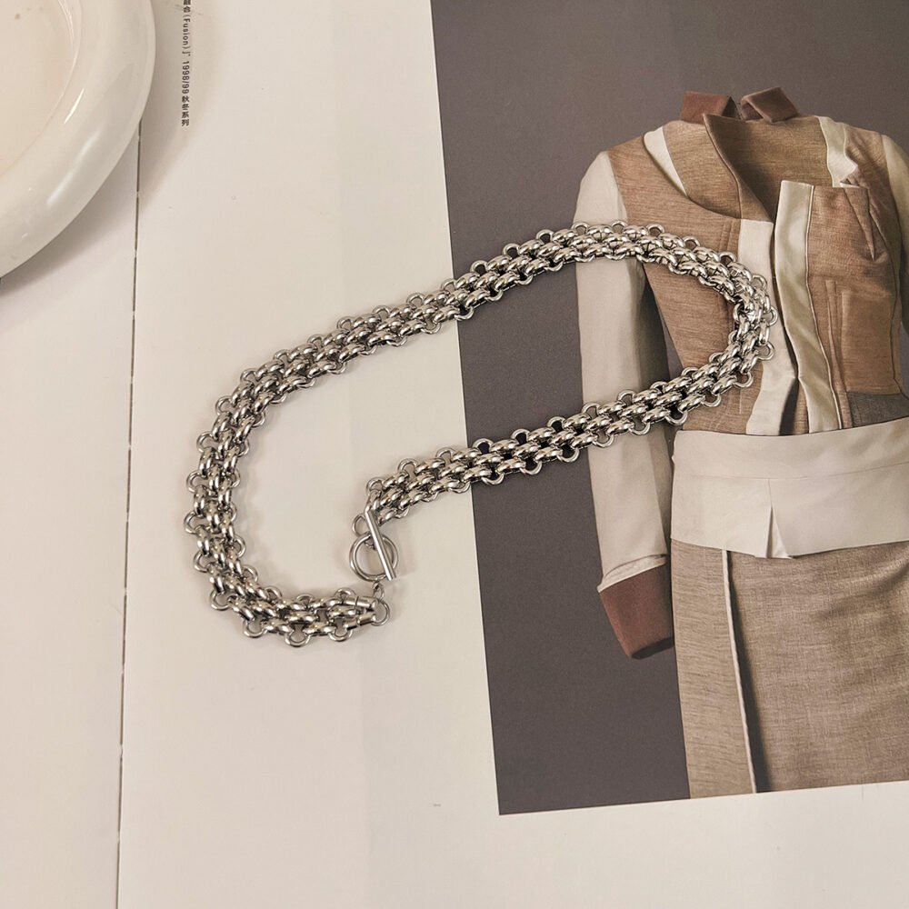 Heavy Woven Chain Necklace - Image 5