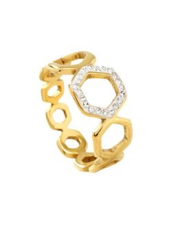 Honeycomb Glam Ring