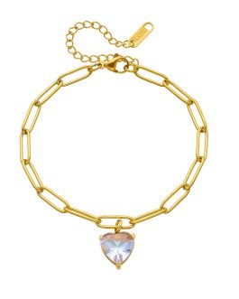 Luminous Heart Chain Bracelet