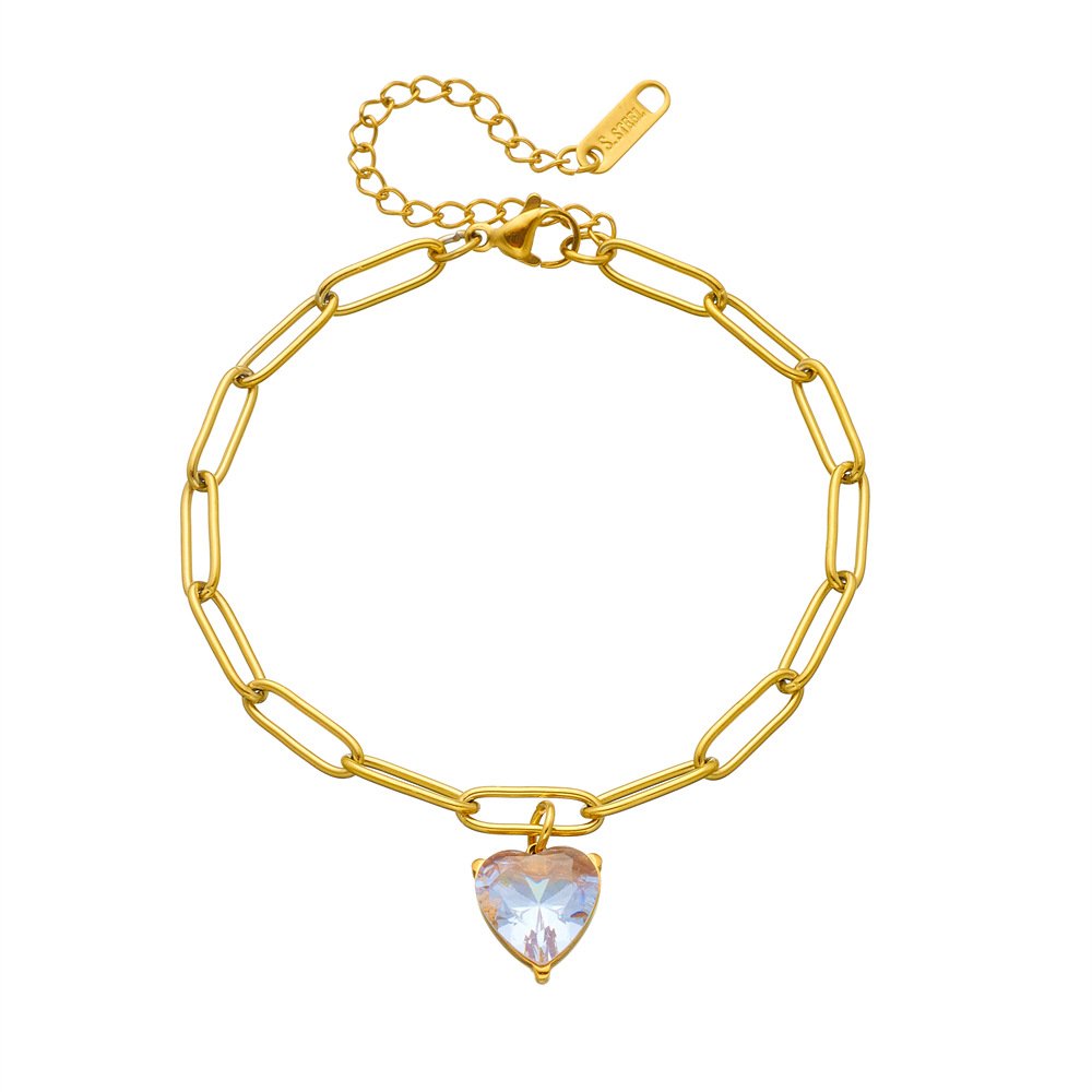 Luminous Heart Chain Bracelet