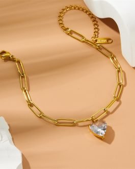 Luminous Heart Chain Bracelet