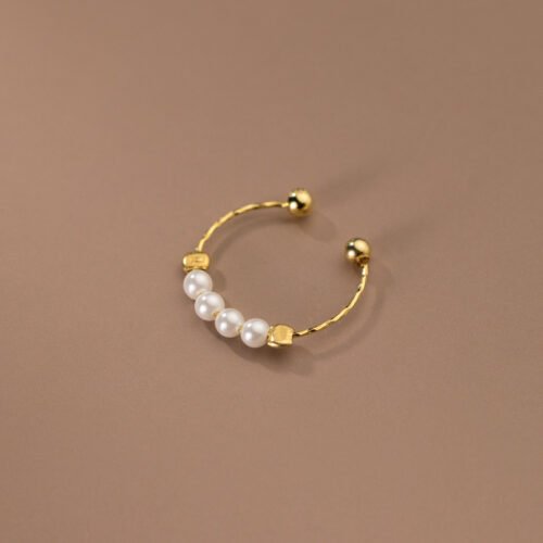 Lunar Pearl Open Ring