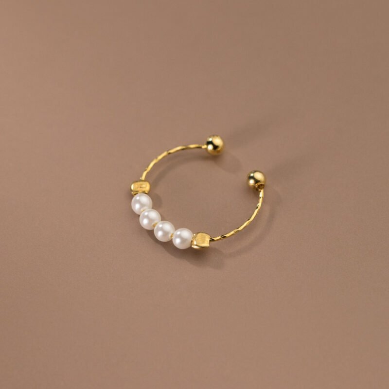 Lunar Pearl Open Ring