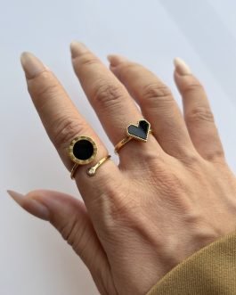 Noir Tempo Open Ring